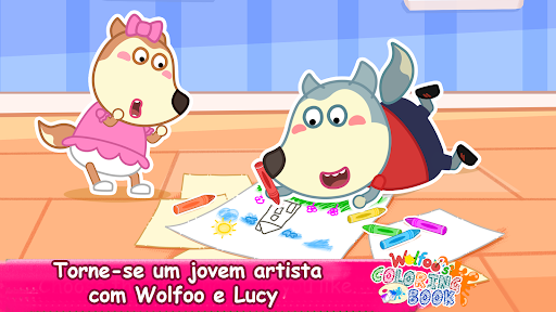 Livro para colorir do Wolfoo Captura de Tela do Jogo Android 1