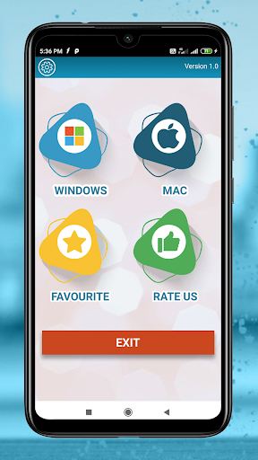 Android application Computer shortcut keys learn screenshort