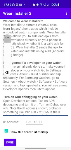 Android application Wear Installer 2 screenshort