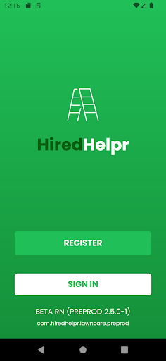 Android application HiredHelpr - Landscaping screenshort