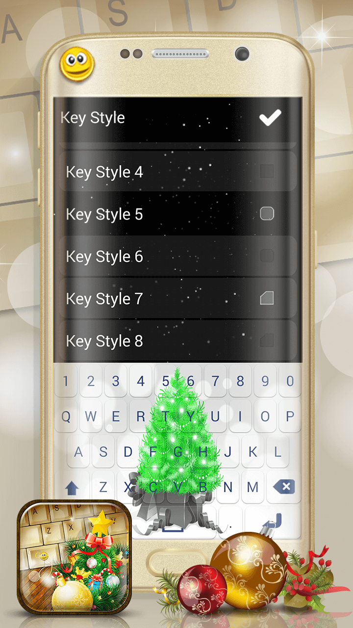 Android application Christmas Emoji Keyboard Theme screenshort