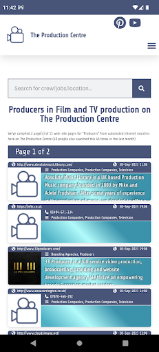 The Production Centre Screen 2