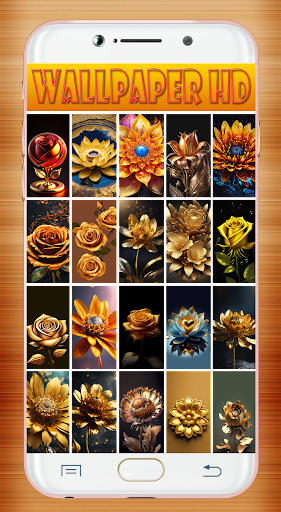 Golden Flower Wallpaper Screen 2