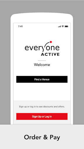 Android application Everyone Active - Order & Pay screenshort
