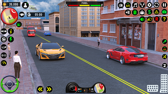学校運転車ゲーム 3D