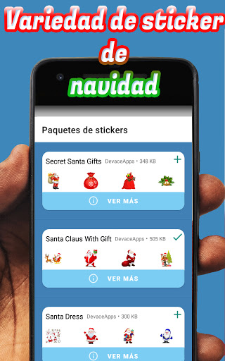 Android application WAStickerApps Christmas Sticke screenshort