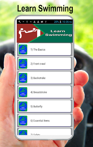 Android application Learn Swimming In English screenshort