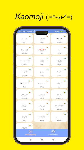 Android application Emoji Kaomoji screenshort