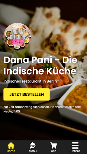 Android application Die indische Küche Berlin screenshort