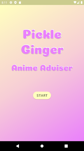 Android application Pickle Ginger Anime Adviser screenshort