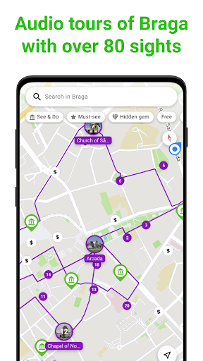 Android application Braga Tour Guide:SmartGuide screenshort