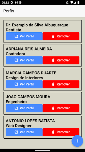 Android application Cartao de visita com logotipo screenshort