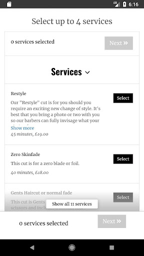 Eskquire Barbers Screen 3