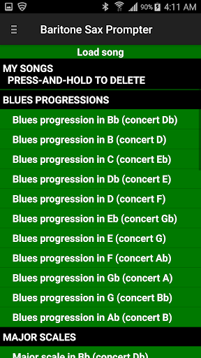 Baritone Sax Prompter Screen 2