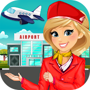 Airport Cabin Crew Girl: Airplane Flight Attendant