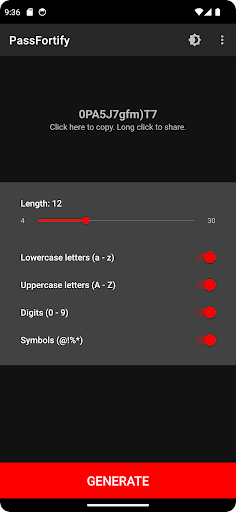 Android application Password Generator 2024 screenshort