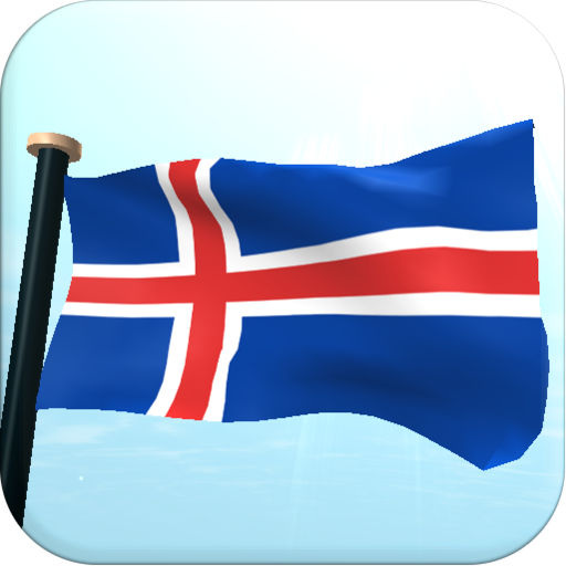 Iceland Flag 3D Live Wallpaper logo
