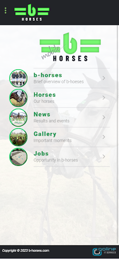 Android application b-horses screenshort