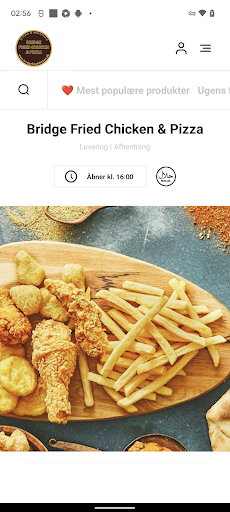 Android application Bridge Fried Chicken & Pizza screenshort
