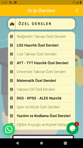 Android application En İyi Özel Ders screenshort
