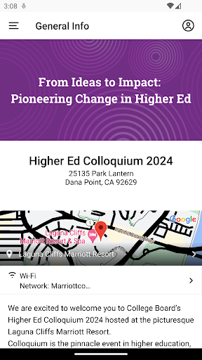 College Board Events Screen 3