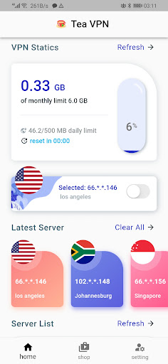 Android application Tea VPN - Enjoy Optimized VPN screenshort
