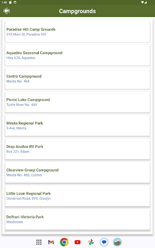 Saskatchewan Campgrounds screenshot 12
