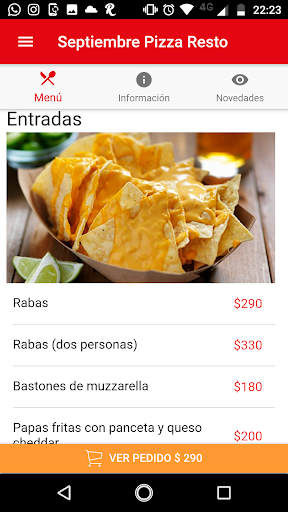 Android application Septiembre Delivery screenshort
