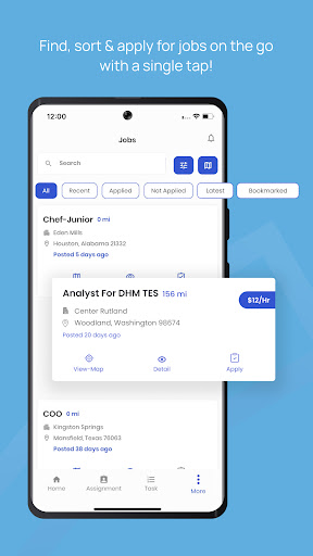Screenshot of StaffNow
