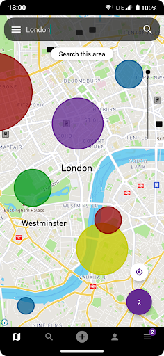 Android application Pulse Map screenshort