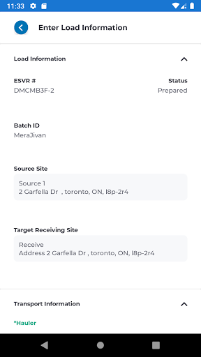 Project Area Tracking Hub Screen 3