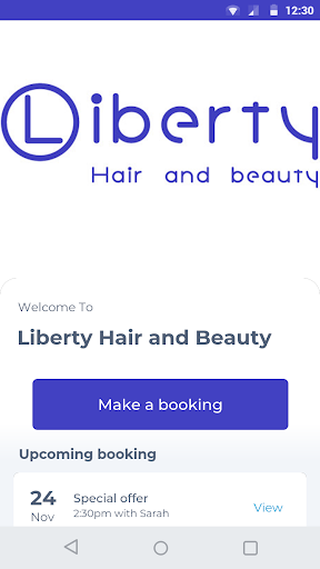 Android application Liberty Hair and Beauty screenshort