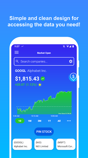 Android application Stock Pin screenshort