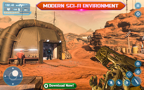 Sci-Fi Cover Fire – 3D Offline Shooting Games Mod Apk 1.0 (All Levels and Weapons) 8
