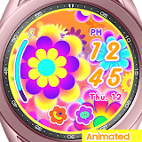 Tropical Neon Flower-Watchface icon