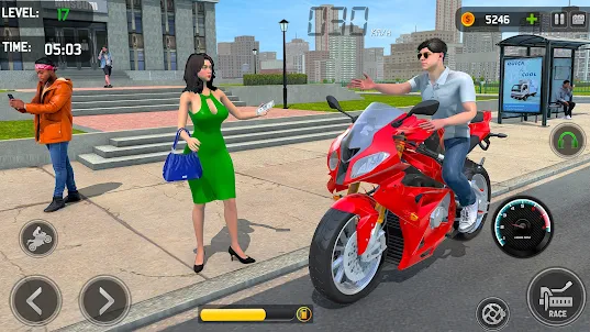 Bike Taxi Driving Games 3D