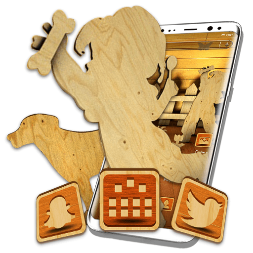 Wooden Art Launcher Theme logo