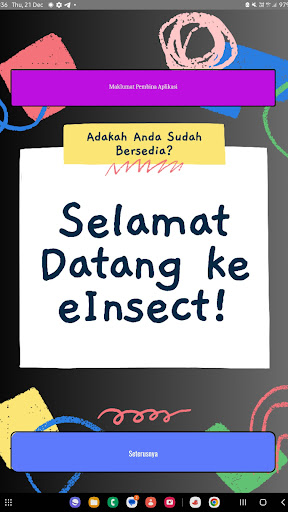 Android application eInsect screenshort
