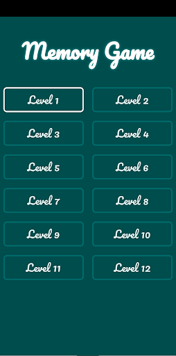 Android application Memory Game screenshort
