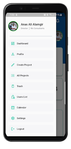 Android application Connect screenshort