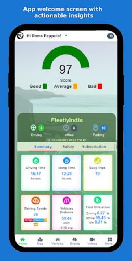 Fleetly Telematics Screen 2