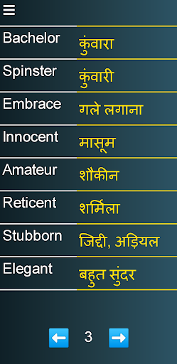 Learn English through Hindi Screen 2