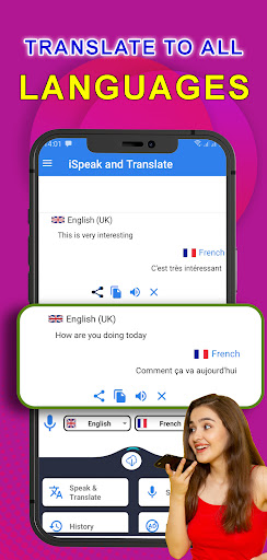 Android application iSpeak & Translate screenshort