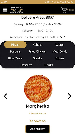 Android application Firat's Place - Kebab Pizza screenshort
