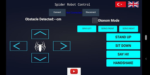 Arduino Spider Robot Control Screen 3