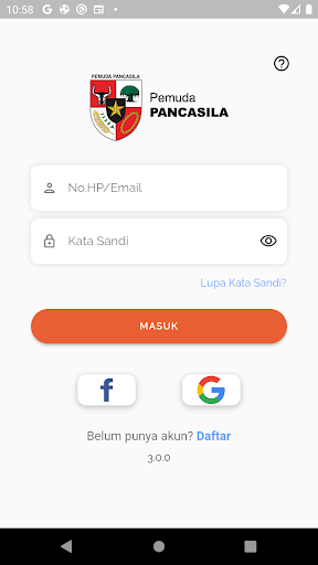 Android application M-KTA Pemuda Pancasila screenshort