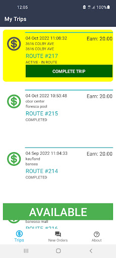 Android application PayByFace Delivery Crew screenshort
