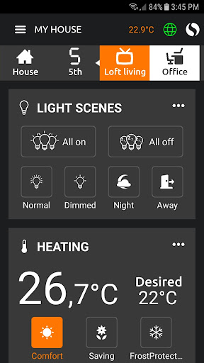 Sensio Smart Home Screen 2
