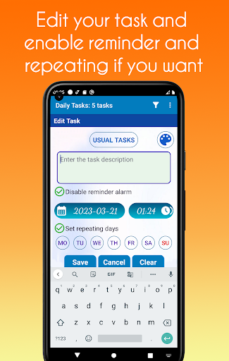 Daily Tasks Screen 3