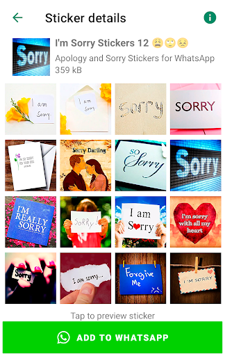 Sorry Stickers for WhatsApp screenshot 15